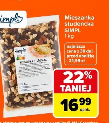 Mieszanka studencka Simpl promocja w Carrefour