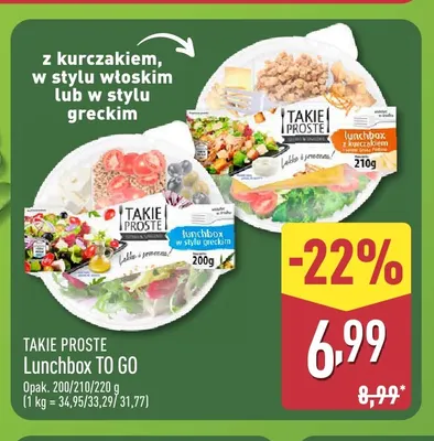 Lunchbox TO GO w stylu greckim Takie Proste promocja w Aldi