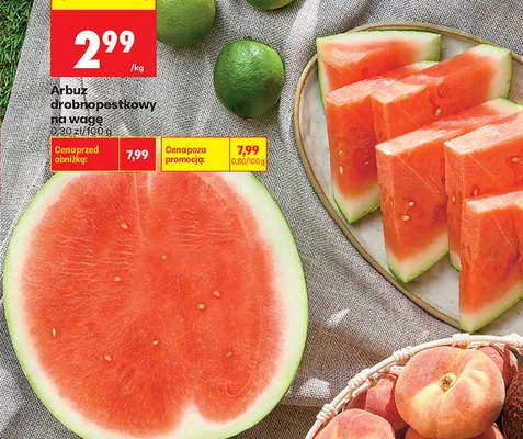 Arbuz drobnopestkowy na wagę Biedronka promocja w Biedronka