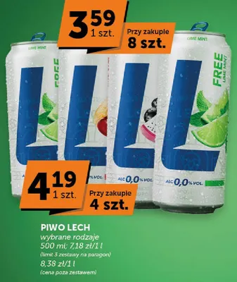 Piwo Lech wybrane rodzaje promocja w Groszek