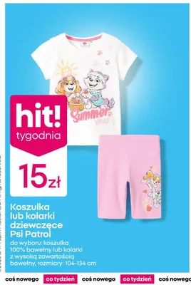 Koszulka lub kolarki dziewczęce promocja w Pepco