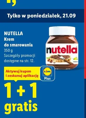 Krem do smarowania Nutella promocja w Lidl