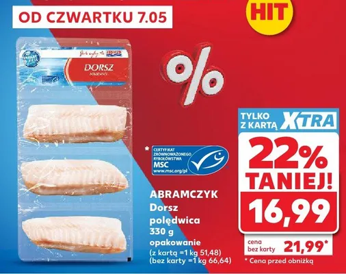 Dorsz polędwica Abramczyk promocja w Kaufland