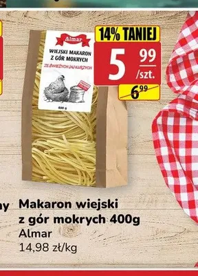 Makaron wiejski z gór mokrych Almar promocja w API Market