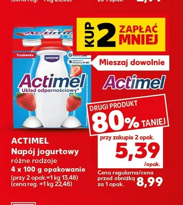 Napój jogurtowy Actimel 4-pak promocja w Kaufland