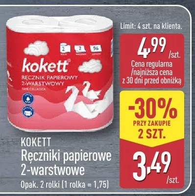 Ręczniki papierowe 2-warstwowe promocja w Aldi