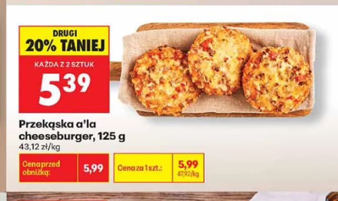 Przekąska a'la cheeseburger promocja w Biedronka