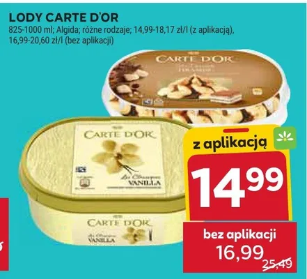 Lody Carte D'or promocja w Stokrotka