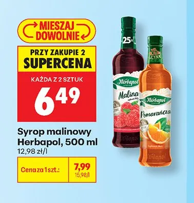 Syrop Herbapol malinowy promocja w Biedronka