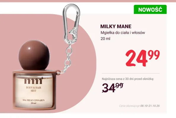 Mgiełka do ciała i włosów Milky Mane promocja w Rossmann