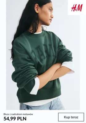 Bluza z nadrukiem motywów H & M promocja w H&M
