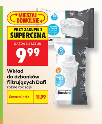 Wkład do dzbanków filtrujących Dafi promocja w Biedronka