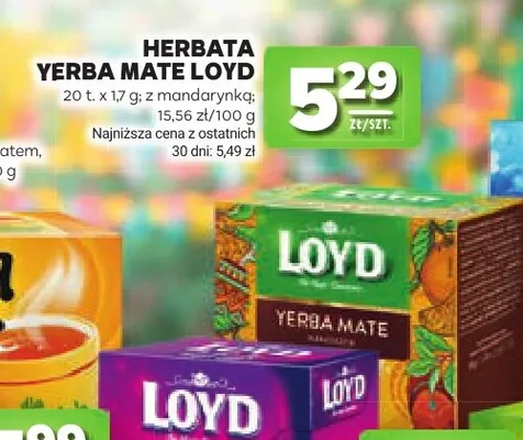 Herbata Yerba Mate Loyd z mandarynką promocja w Stokrotka