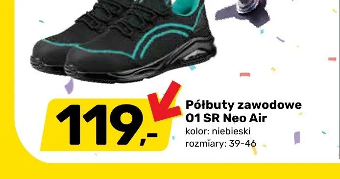 Półbuty zawodowe 01 SR Neo Air kolor: niebieski rozmiary: 39-46 promocja w Bricomarche