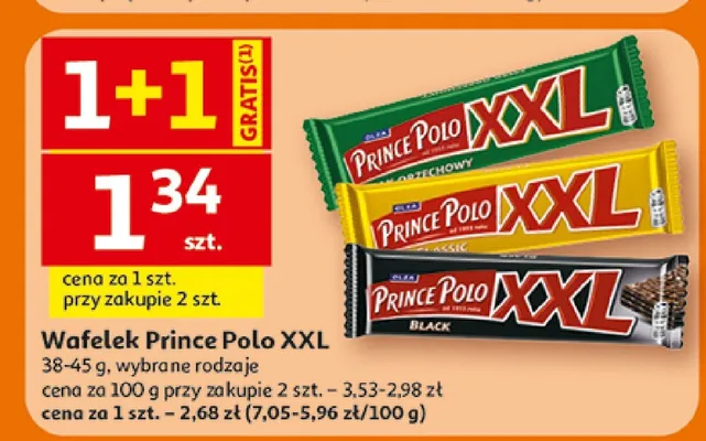 Wafelek Prince Polo XXL Orzechowy promocja w Auchan