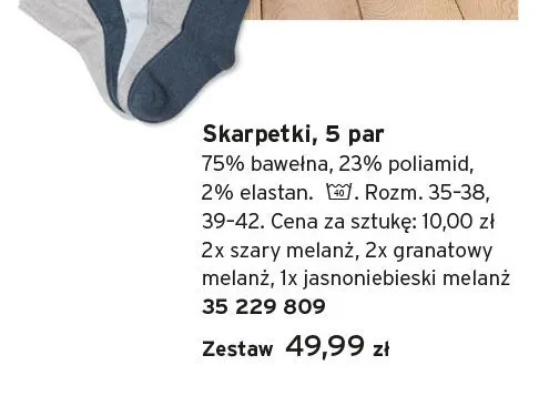Skarpetki Tchibo 5-pak promocja w Tchibo