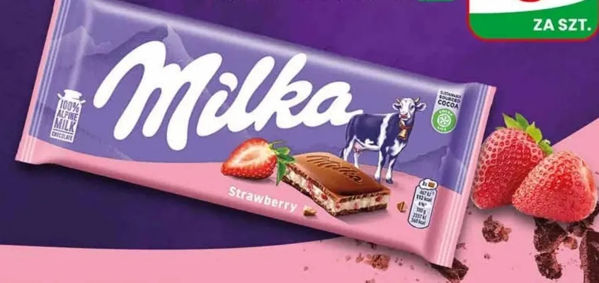 Czekolada Milka Strawberry promocja w Dino