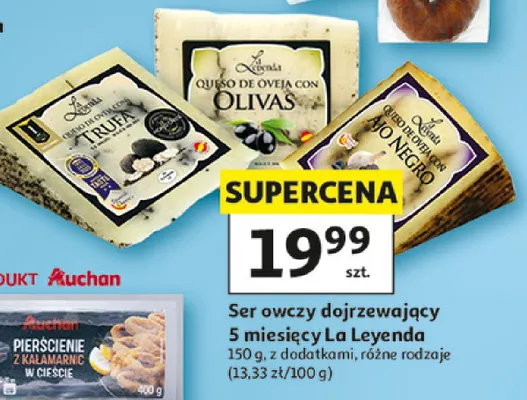 Ser owczy dojrzewający 5 miesięcy La Leyenda z dodatkami promocja w Auchan