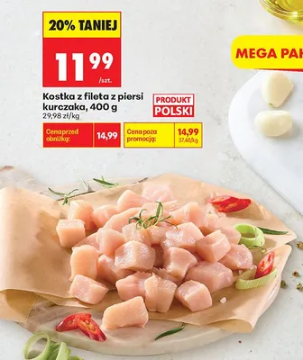 Kostka z fileta z piersi kurczaka promocja w Biedronka