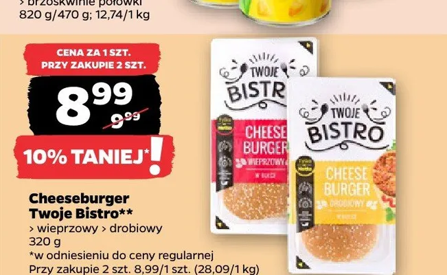 Cheeseburger Twoje Bistro promocja w Netto