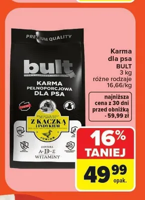 Karma dla psa Bult z kaczką i indykiem promocja w Carrefour Market