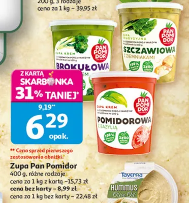 Zupa Pan Pomidor brokułowa lub szczawiowa lub pomidorowa promocja w Auchan