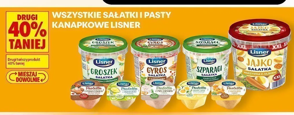 Sałatka warzywna z groszkiem Lisner promocja w Biedronka