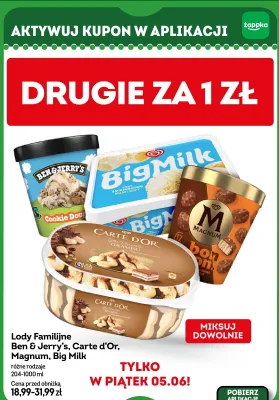 Lody Ben & Jerry's Cookie Dough promocja w Żabka