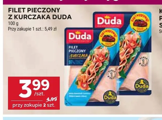 Filet pieczony z kurczaka Duda promocja w Stokrotka