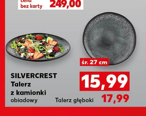 Talerz z kamionki obiadowy Silvercrest promocja w Kaufland