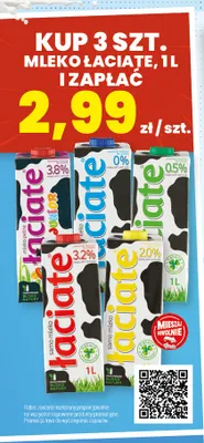 Mleko Łaciate Junior 3,8% promocja w Twój Market