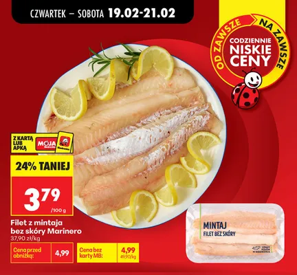 Filet z mintaja bez skóry promocja w Biedronka