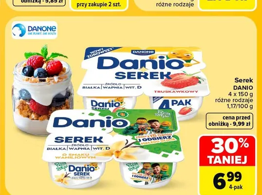 Serek Danio 4-pak promocja w Carrefour