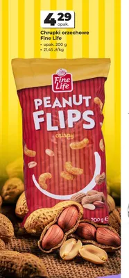 Chrupki orzechowe Fine Life Peanut Flips promocja w Odido