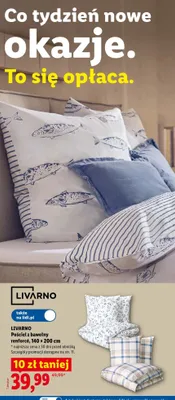 Pościel z bawełny renforcé 140x200cm LIVARNO promocja w Lidl