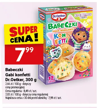 Babeczki Koci Domek Gabi konfetti smak waniliowy Dr.Oetker promocja w Twój Market