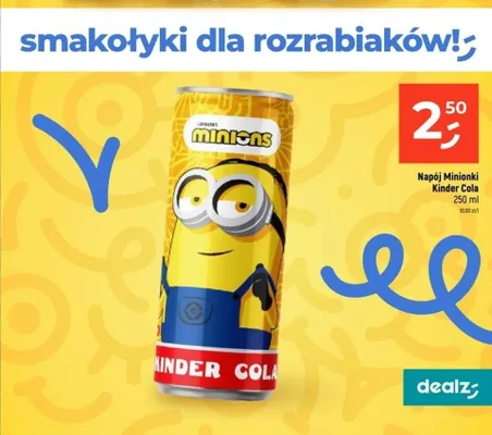 Napój cola Minions Kinder Cola promocja w Dealz