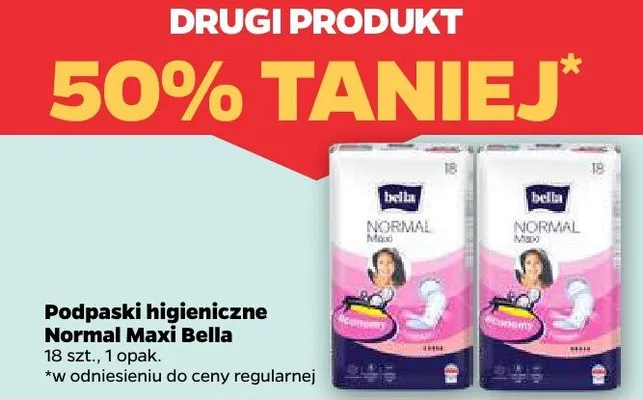 Podpaski higieniczne Normal Maxi Bella promocja w Netto