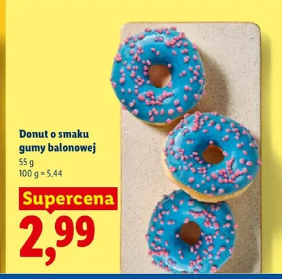 Donut o smaku gumy balonowej promocja w Lidl
