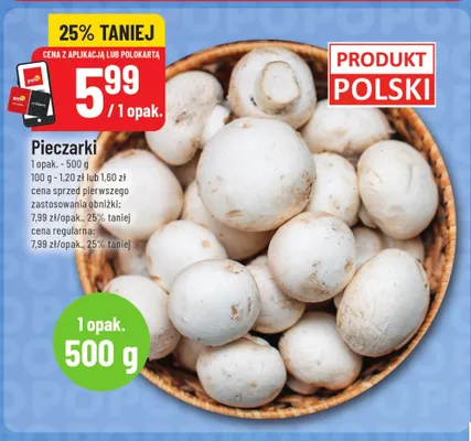 Pieczarki promocja w POLOmarket