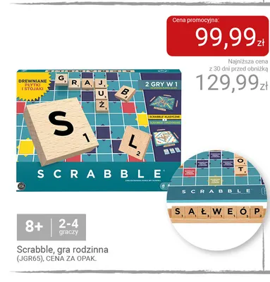 Scrabble gra rodzinna promocja w Smyk