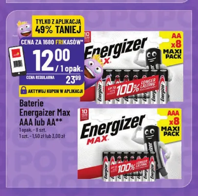 Baterie Energizer Max Aaa promocja w POLOmarket