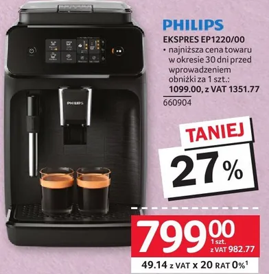 Ekspres PHILIPS EKSPRES EP1220/00 promocja w Selgros