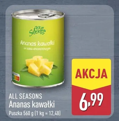 Ananas kawałki promocja w Aldi
