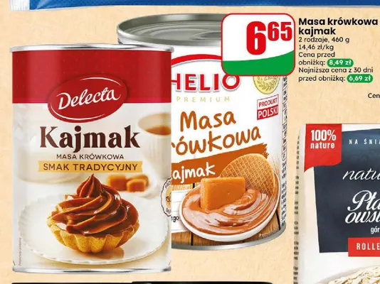 Masa krówkowa kajmak smak tradycyjny Delecta promocja w Dino