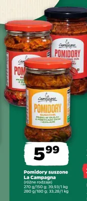 Pomidory suszone w oleju La Campagna promocja w Netto
