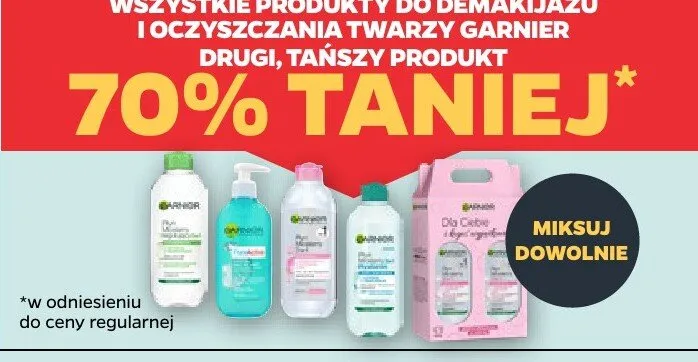 Produkty do demakijażu i oczyszczania twarzy Garnier promocja w Netto