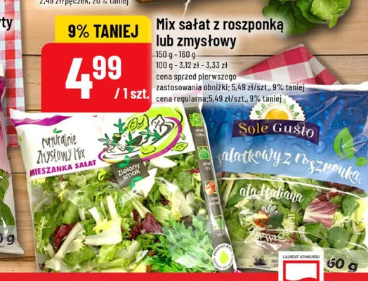 Mix sałat z roszponką Sole Gusto promocja w POLOmarket