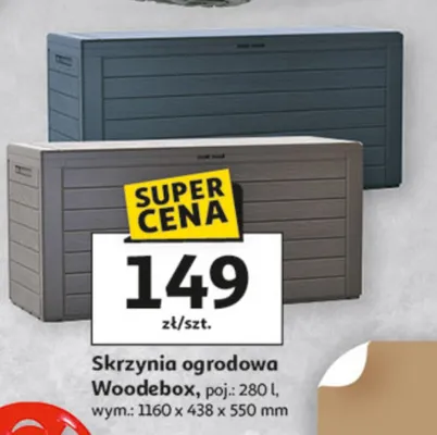 Skrzynia ogrodowa Woodebox promocja w Auchan
