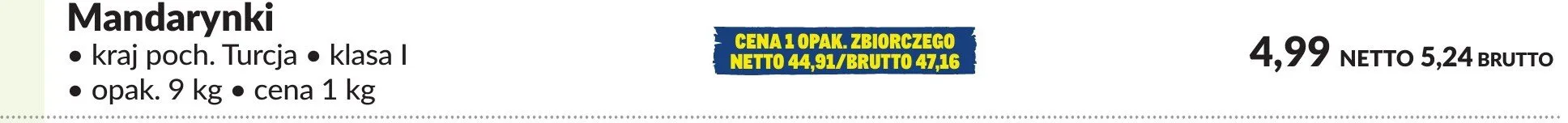 Mandarynki promocja w Makro